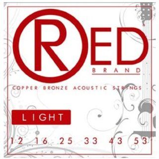 Red Brand Acoustic Guitar Strings Copper Bronze Light 12 53 7312: Musical Instruments