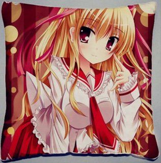Decorative Japanese Anime Throw Pillow Covers Cushion Covers Pillowcase Aria the Scarlet Ammo Riko Mine, 16x16 Double sided Design  