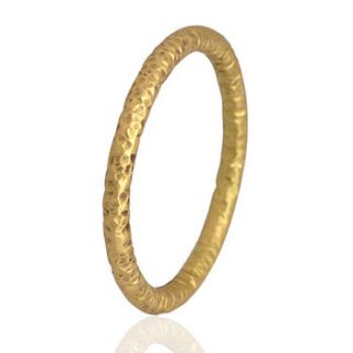 fiori yellow gold forged band ring by james newman jewellery