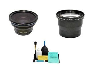 Nikon D90 D3000 D3100 D300 D700 0.34X Wide Angle Fisheye / Macro Lens & 3.6X Telephoto Lens Package This Kit Includes 0.34X Wide Angle Fisheye Lens + 3.6x Telephoto Lens + Cleaning Kit+ More (Compatible With The Following Nikon Lenses: 18 55mm, 55 200m