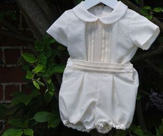 boy's pleated christening or baptism outfit by the traditional children company