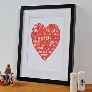 owl and pussycat heart print by owl & cat designs