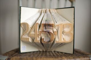 special date folded book decoration by the folded page