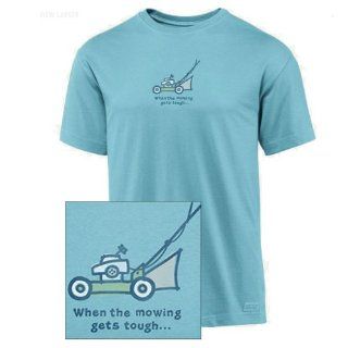 Life is Good Men When the Mowing Gets Tough Short Sleeve Crusher Tee : Sporting Goods : Sports & Outdoors