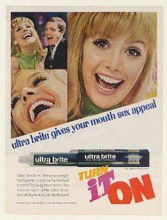 1967 Ultra Brite Toothpaste Gives Mouth Sex Appeal Print Ad (Memorabilia) (49891)  