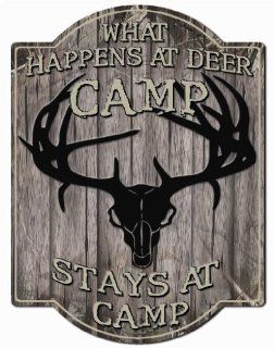 What Happens At Deer Camp   Hardboard Hunting Sign From Redeye Laserworks: Kitchen & Dining