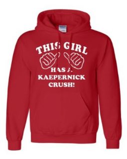 This Girl Has a Kaepernick Crush San Francisco Red Hoodie Sweatshirt: Clothing