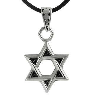 Journee Collection Stainless Steel Star of David Necklace Journee Collection Men's Necklaces