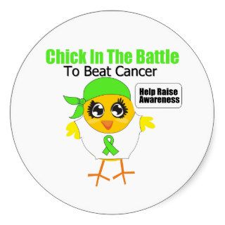 Lymphoma Chick In the Battle to Beat Cancer Stickers