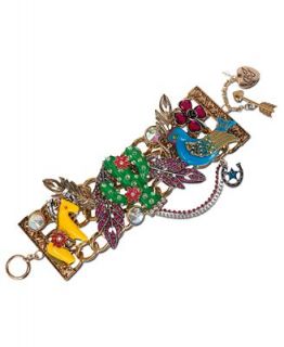 Betsey Johnson Gold Tone Cactus Charm Wide Toggle Bracelet   Fashion Jewelry   Jewelry & Watches