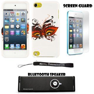 Masquerade Eyes 2 piece Cover Shield Protector Case For Apple iPod Touch 5 ( 5th Generation) 32GB, 64GB + Anti Glare Screen Protector Guard + Supertooth Disco Bluetooth Speaker with AUX Cable + an eBigValue TM Determination Hand Strap: Cell Phones & Ac