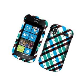 Samsung Focus i917 SGH I917 Blue Green Plaid Cover Case Cell Phones & Accessories