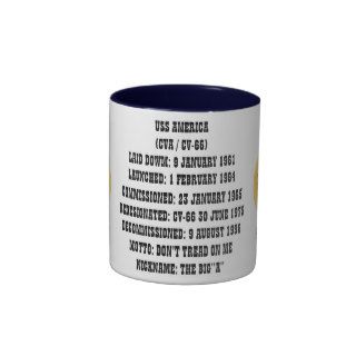 USS AMERICA (CVA / CV 66) COFFEE MUGS