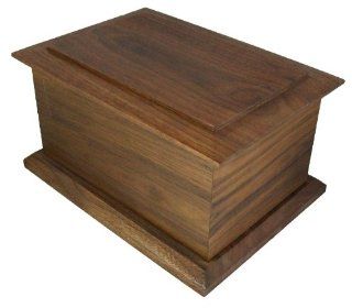 Solid Walnut Cremation Urn   Bevel Top Series   233 Cubic Inch Capacity: Everything Else