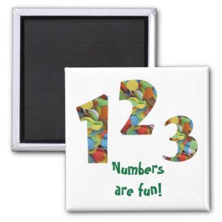 Numbers are fun refrigerator magnets
