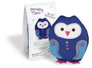 barnaby toots owl felt sewing kit by clara