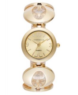 Caravelle New York by Bulova Womens White Plastic and Gold Tone Bracelet Watch 20mm 44L144   Watches   Jewelry & Watches