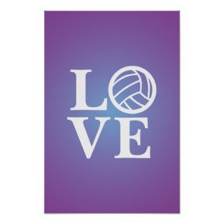 Volleyball Love Poster