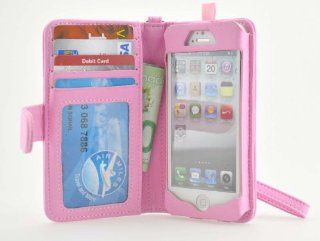 Navor iPhone Life Protective Deluxe Book Style Folio Wallet Leather Case for iPhone 5 & iPhone 5S ( Light Pink ): Cell Phones & Accessories