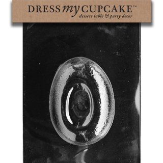 Dress My Cupcake DMCE227BSET Chocolate Candy Mold, 2 Piece 3D Egg with Bunnies, Set of 6: Kitchen & Dining