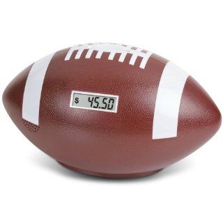 Football Coin Counting Piggy Bank   Count Coins and Save Money   9": Toys & Games