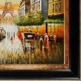 Tori Home Buggy Ride Through Paris Hand Painted Oil on Canvas Wall Art