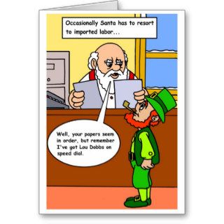 The Christmas Leprechaun cartoon Cards