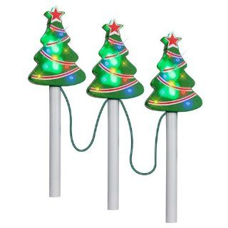 Gemmy Multicolor LED Pathway Christmas Tree Lights : String Lights : Patio, Lawn & Garden