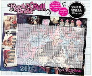 rock n' roll bride 2012 wall planner by abigail warner