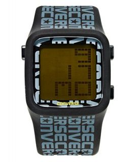 Converse Watch, Unisex Digital Scoreboard Printed Logo Black Silicone Strap 43mm VR002 020   Watches   Jewelry & Watches
