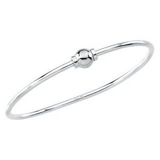 CleverEve Designer Series Polished Sterling Silver Bracelet w/ 8 mm Ball: CleverEve: Jewelry