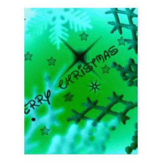 Merry Christmas, green Custom Letterhead