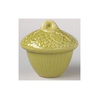 Pfaltzgraff Solid Color Collection Dill Plymouth Small Covered Acorn Dish: Kitchen & Dining