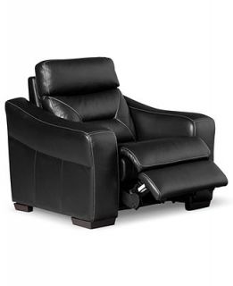 Judson Leather Power Recliner Chair, 43W x 38D x 39H   Furniture