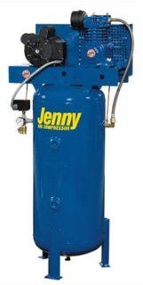 Jenny Compressors K2A 30V 208/3 2 HP 30 Gallon Tank 3 Phase 208 Volt, Vertical Electric Single Stage Stationary Compressor   Stacked Tank Air Compressors  