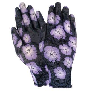 Red Steer A209 S Flowertouch Womens Hibiscus Pattern Clear Coat Nitrile Glove, Small : Work Gloves : Patio, Lawn & Garden