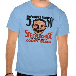 Vintage Coney Island Funny Face Design T shirts