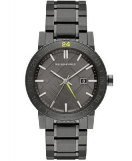 Burberry Watch, Mens Swiss Chronograph Gray Ion Plated Stainless Steel Bracelet 42mm BU9354   Watches   Jewelry & Watches
