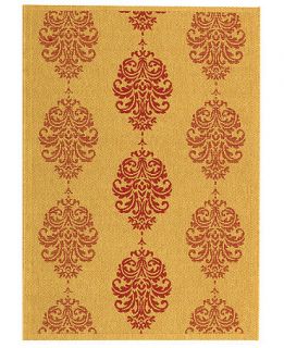 MANUFACTURERS CLOSEOUT Safavieh Area Rug, Courtyard Indoor/Outdoor CY2720 Natural/Red 7 10 x 11   Rugs