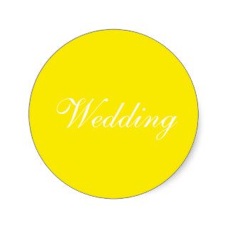 Wedding Invitations Canary Yellow Sticker