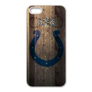 Custom Indianapolis Colts Team Logo Wood Background Design 3D Printed Carrying Case for iPhone 5 USASherry 00346: Cell Phones & Accessories