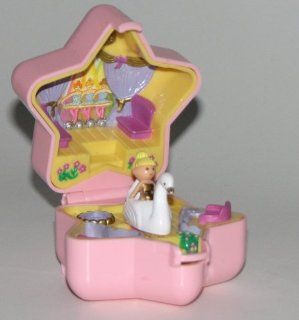 Polly Pocket Pink Compact Star Shaped Ballerina Swan Princess Ring 1992 Collectible Retired : Other Products : Everything Else