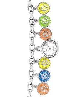 Anne Klein Watch, Womens Silver Tone Charm Bracelet 22mm 10 9767CHRM   Watches   Jewelry & Watches