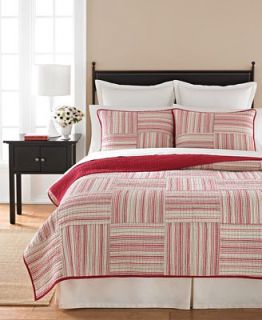 CLOSEOUT! Martha Stewart Collection Boxed Stripes Full/Queen Quilt   Quilts & Bedspreads   Bed & Bath