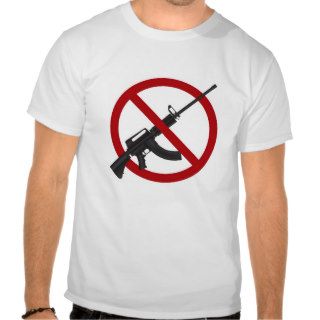 Assault Rifle AR15 Gun Ban Symbol T shirt