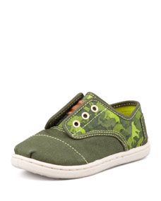 TOMS Tiny Animal Camo Print Cordones Shoe, Green
