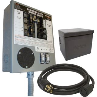 Generac Pre Wired Manual Transfer Switch   Expands to 10 Circuits, 30 Amps,