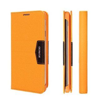 IP Samsung Galaxy Note 3 Note III N9000 Smart Phone Leather Slim Book Case Cover with Stand Feature (Orange): Pet Supplies