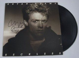 Bryan Adams Summer of '69 Reckless Signed Autographed Lp Record Album with Vinyl Loa Entertainment Collectibles