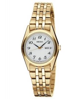 Seiko Watch, Womens Gold Tone Stainless Steel Bracelet 25mm SXA126   Watches   Jewelry & Watches